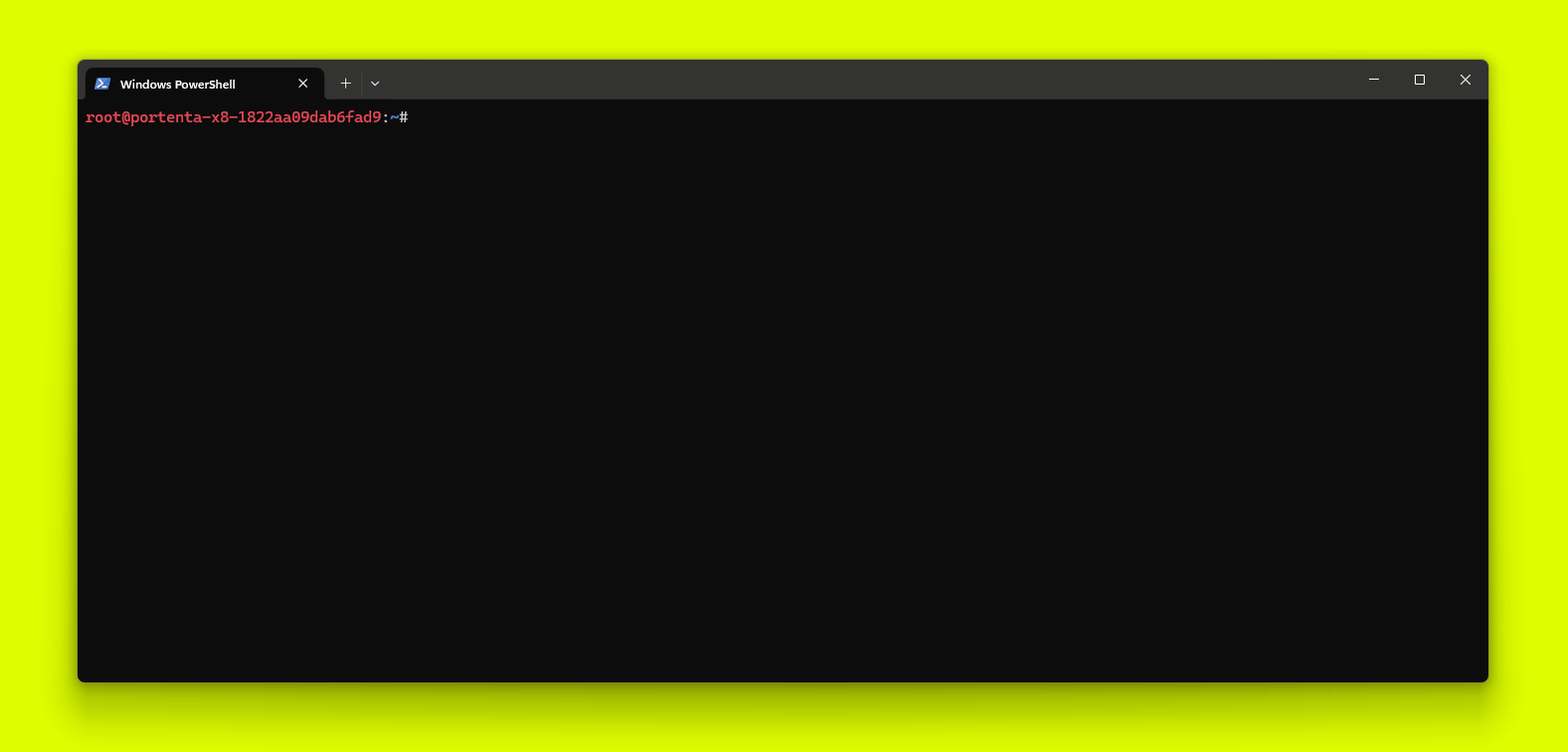 Hello World container on the Portenta X8