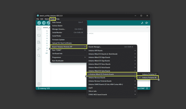 IDE Board Selector