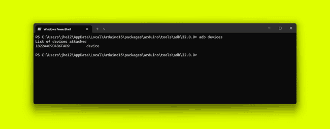 Connection with ADB