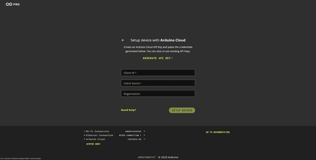 API keys and Organization ID
